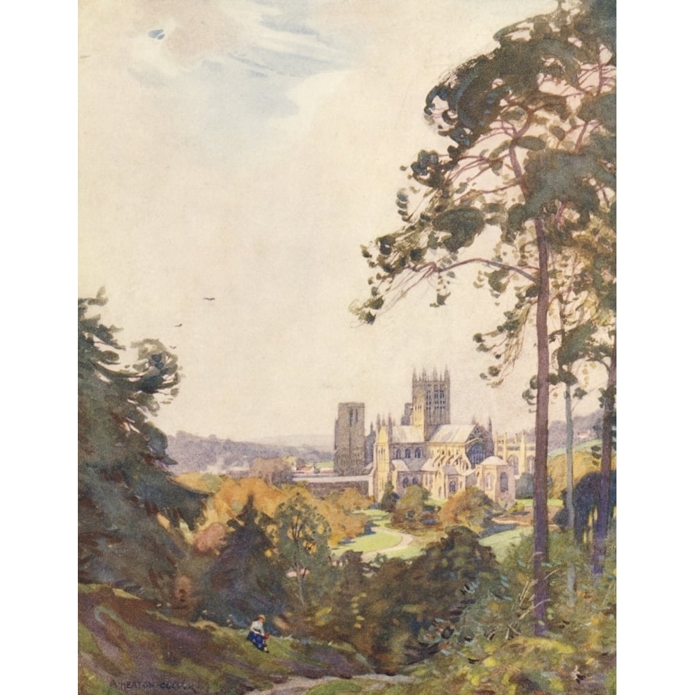 Somerset 1927 Wells Cathedral Poster Print by Alfred Heaton Cooper Image 1