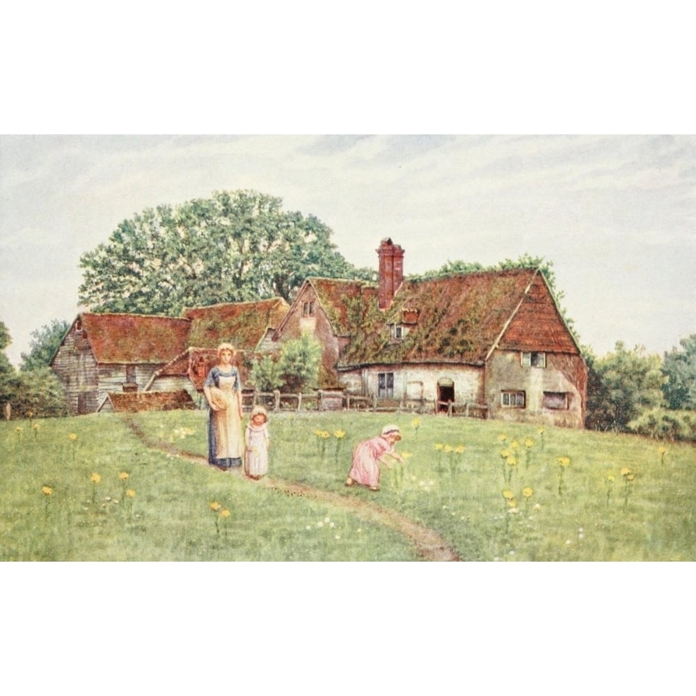 Kate Greenaway 1905 The old farmhouse Poster Print by Kate Greenaway Image 1