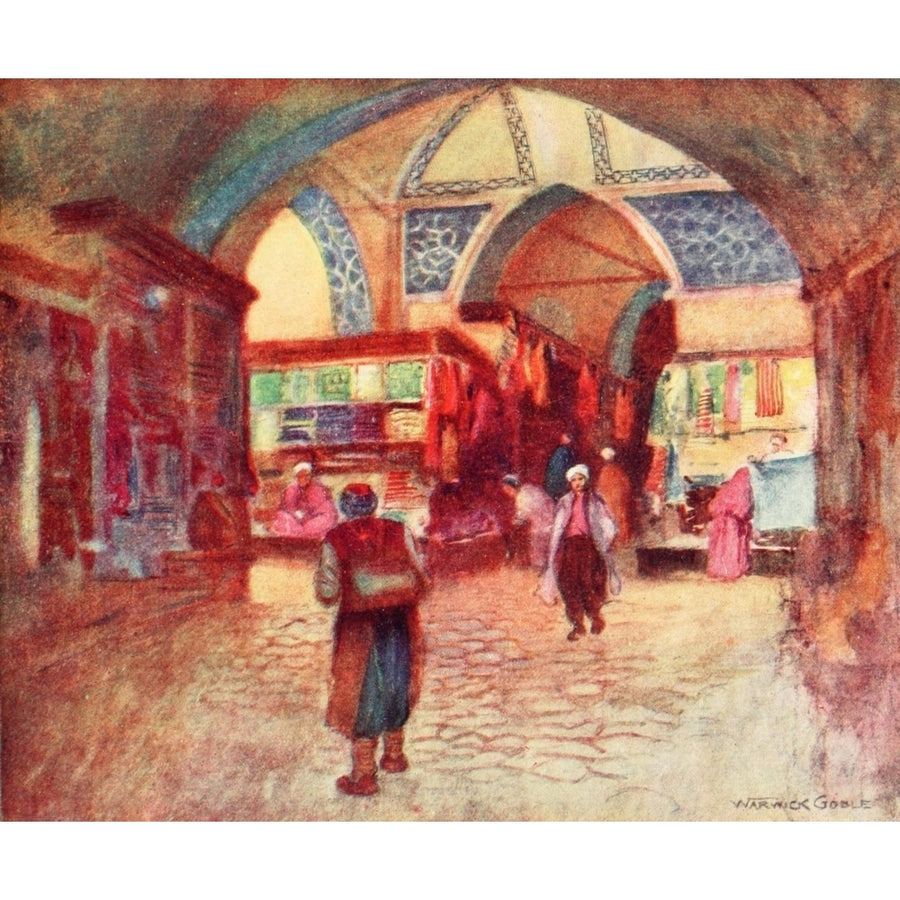 Constantinople 1906 In the Grand bazaar Poster Print by Warwick Goble Image 1