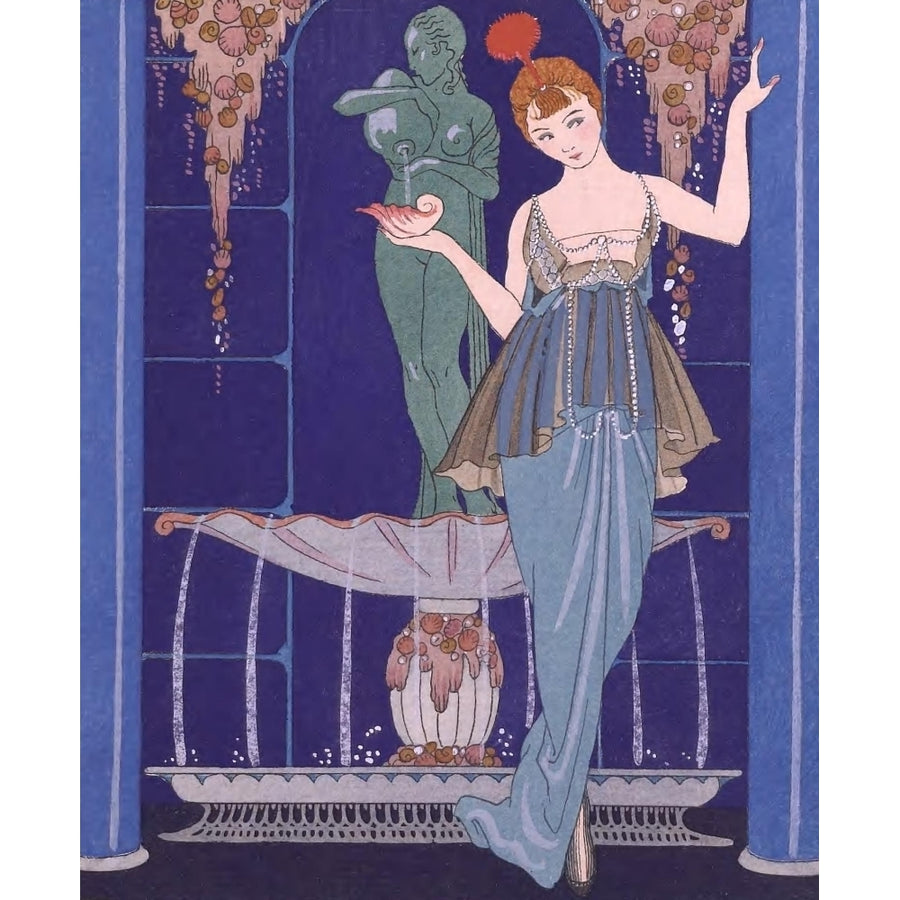 La Fontaine de Coquillages Poster Print by George Barbier Image 1