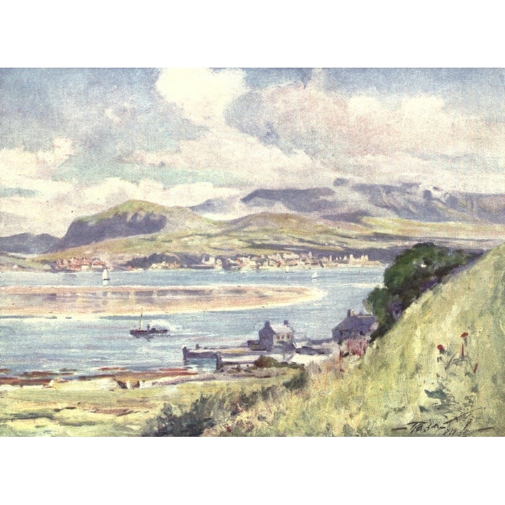 Beautiful Wales 1905 Carnarvon from Anglesey Poster Print by Robert Fowler Image 2