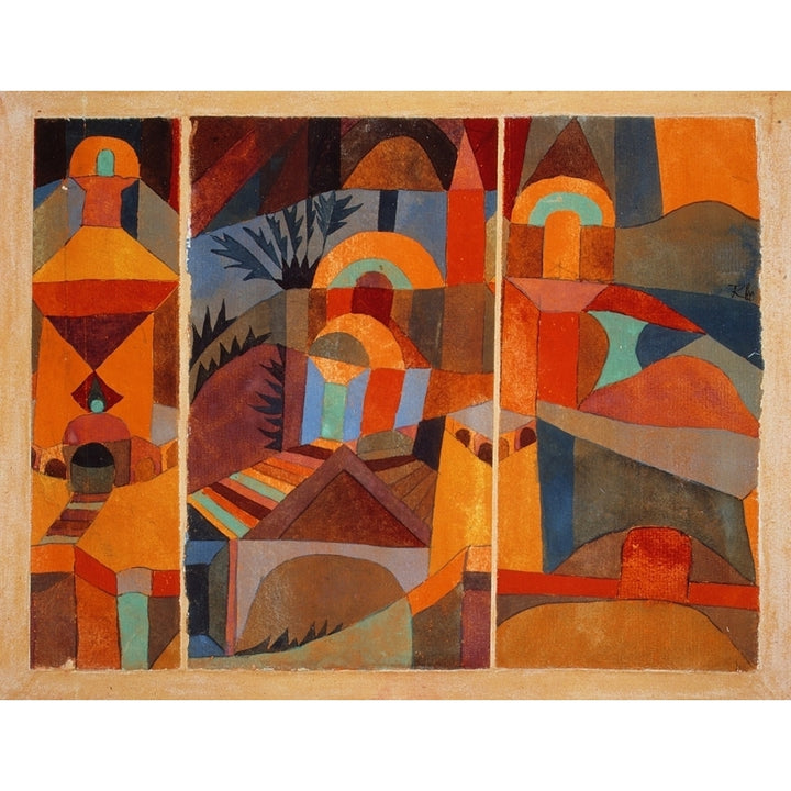 Temple Gardens 1920 Poster Print by Paul Klee Image 1