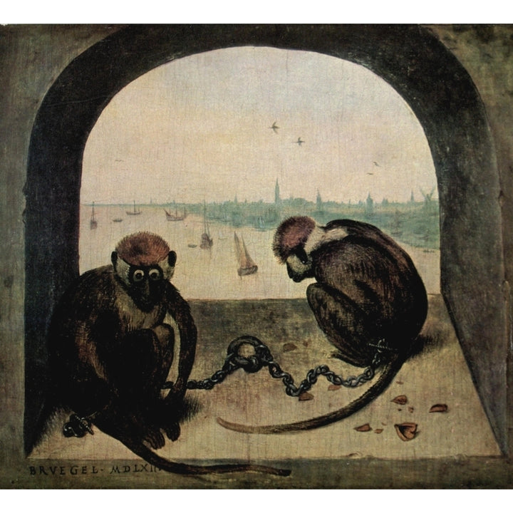 Two Monkeys Poster Print by Pieter Bruegel Image 2