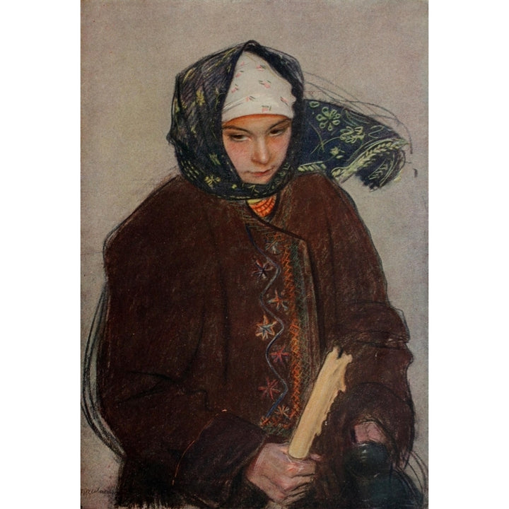 The International Studio 1907 A Ruthenian Peasant Girl Poster Print by Theodore Axentowicz Image 1