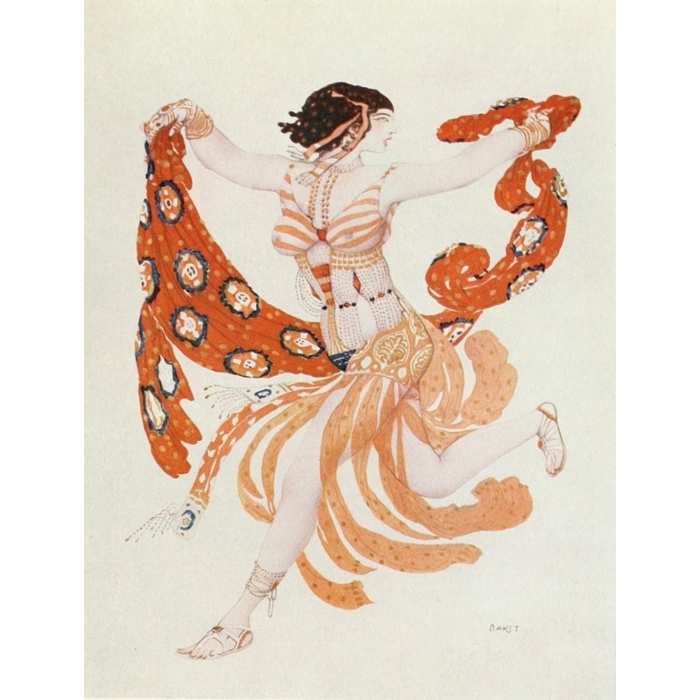 Modern Dancing and Dancers 1912 Oriental Dance Poster Print by Leon Bakst Image 2