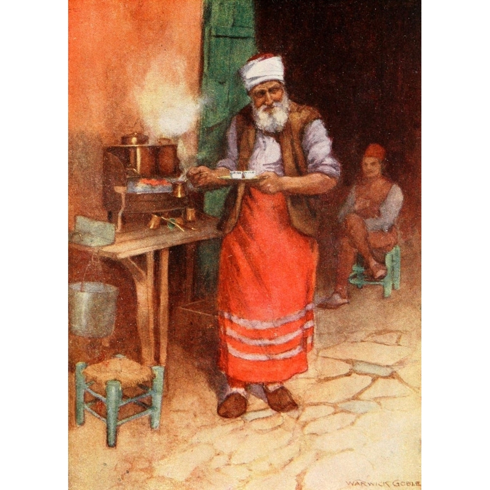 Constantinople 1906 Turkish coffee Poster Print by Warwick Goble Image 2