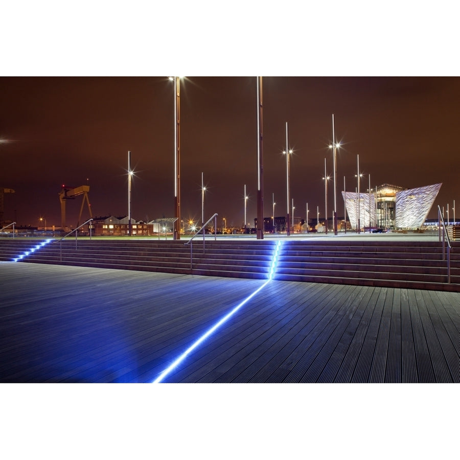 Titanic Belfast viewed from the Olympic Slipways Belfast County Antrim Northern Ireland Poster Print Image 1