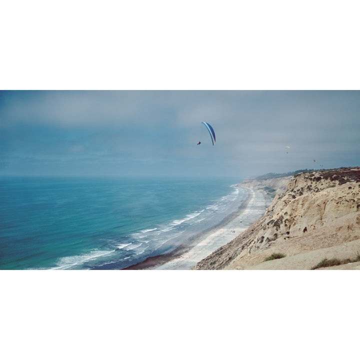 Paragliders over the coast La Jolla San Diego California USA Poster Print Image 2