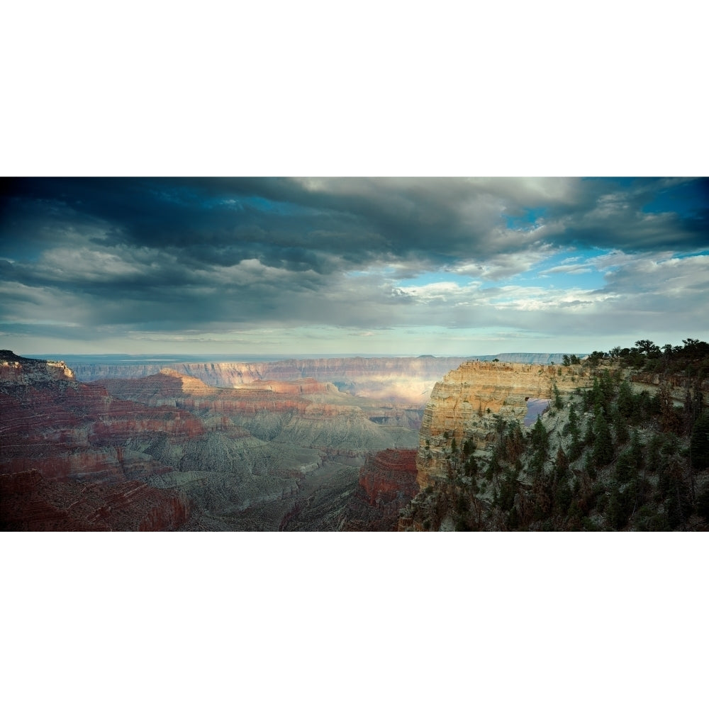 High angle view of a canyon Angels Window North Rim Grand Canyon National Park Arizona USA Poster Print Image 1