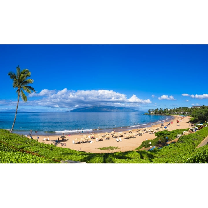 Tourists on Wailea Beach in Wailea Area of Maui Hawaii USA Poster Print by Panoramic Images Image 1