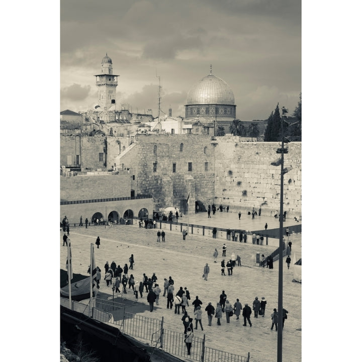 Elevated view of the Western Wall Plaza Jewish Quarter Old City Jerusalem Israel Print by Panoramic Images Image 2