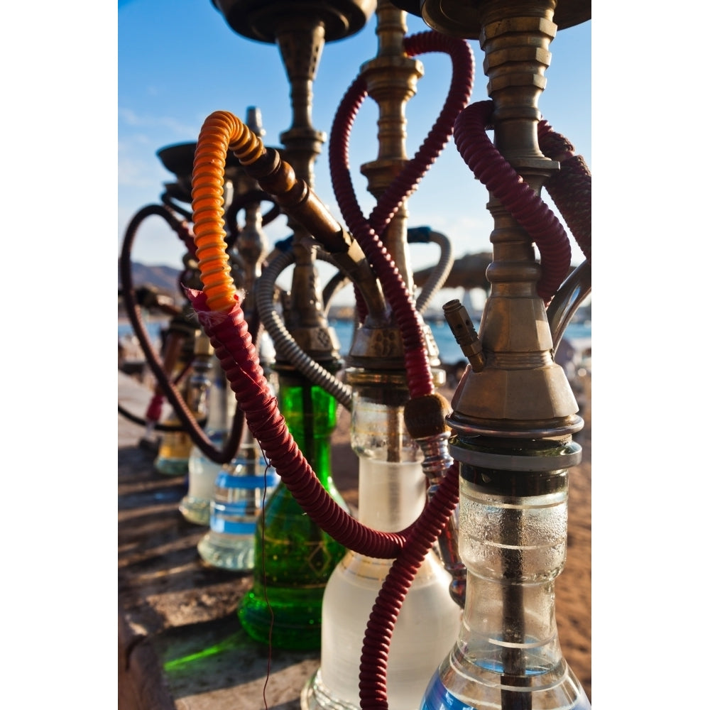 Close-up of shisha water pipes on Aqaba beach Aqaba Jordan Poster Print by Panoramic Images Image 2