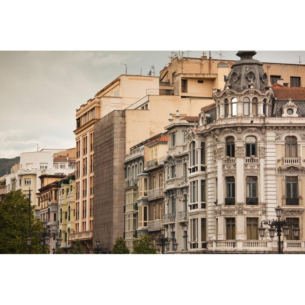 Low angle view of buildings in a city Oviedo Asturias Province Spain Poster Print by Panoramic Images Image 1