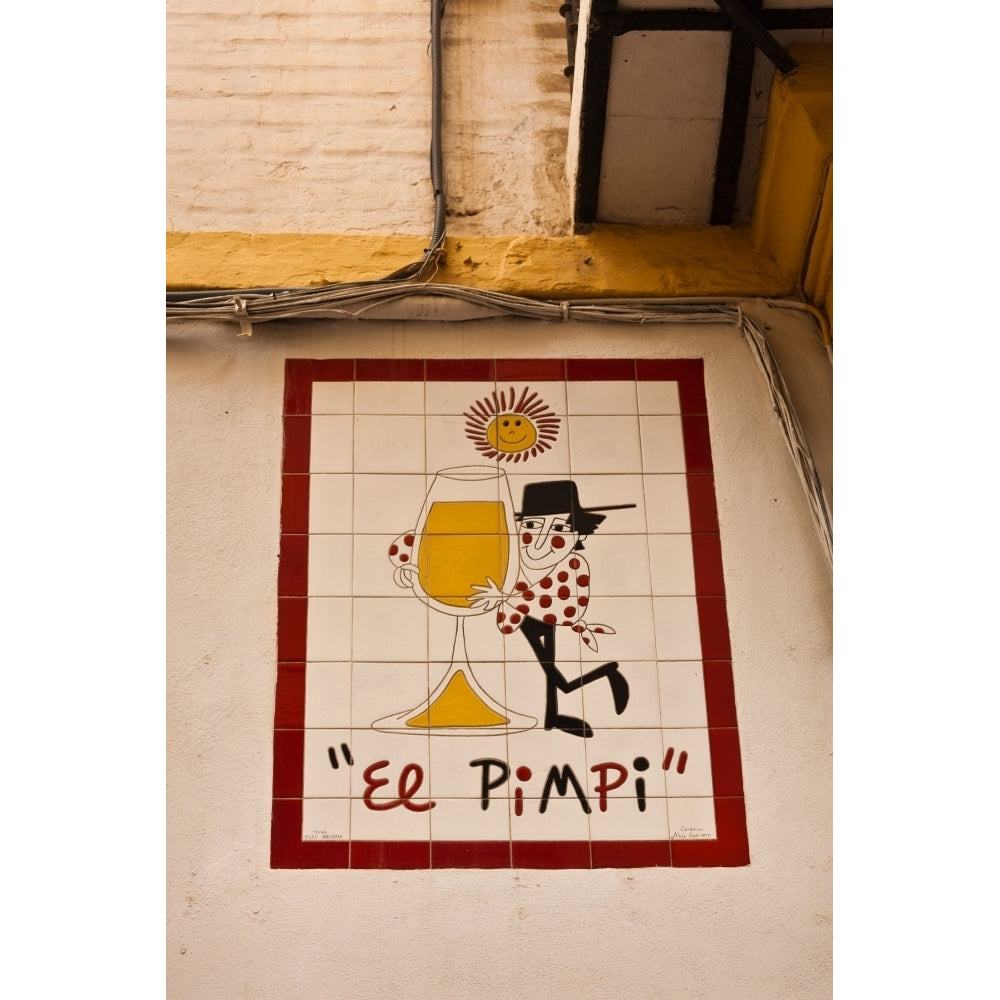 Commercial sign of a bar El Pimpi Malaga Andalusia Spain Poster Print by Panoramic Images Image 2