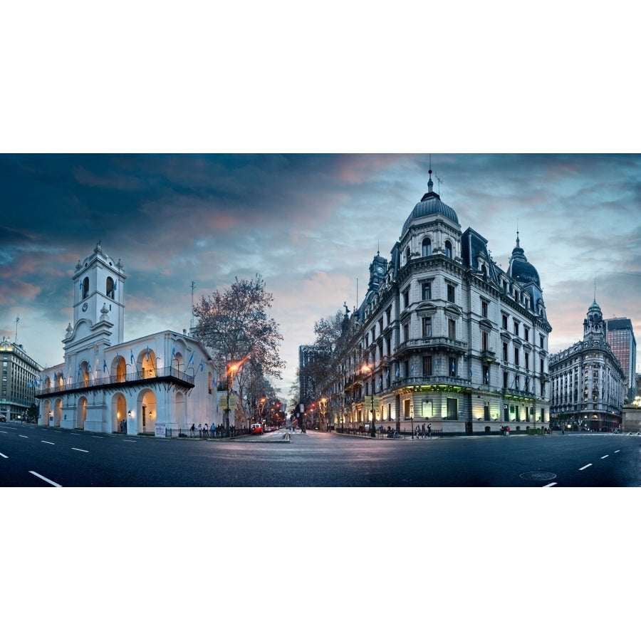 Buenos Aires Cabildo on Plaza de Mayo at dusk Buenos Aires Argentina Poster Print Image 1