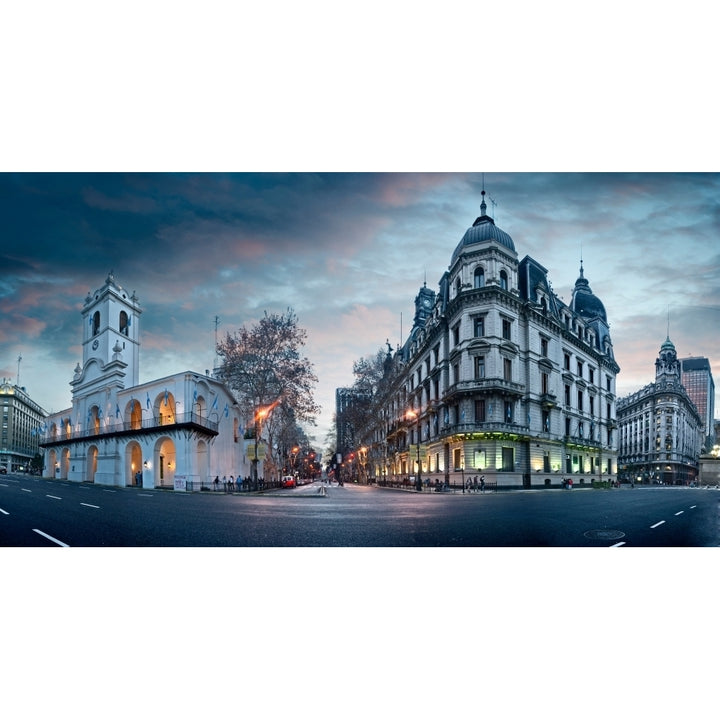 Buenos Aires Cabildo on Plaza de Mayo at dusk Buenos Aires Argentina Poster Print Image 2