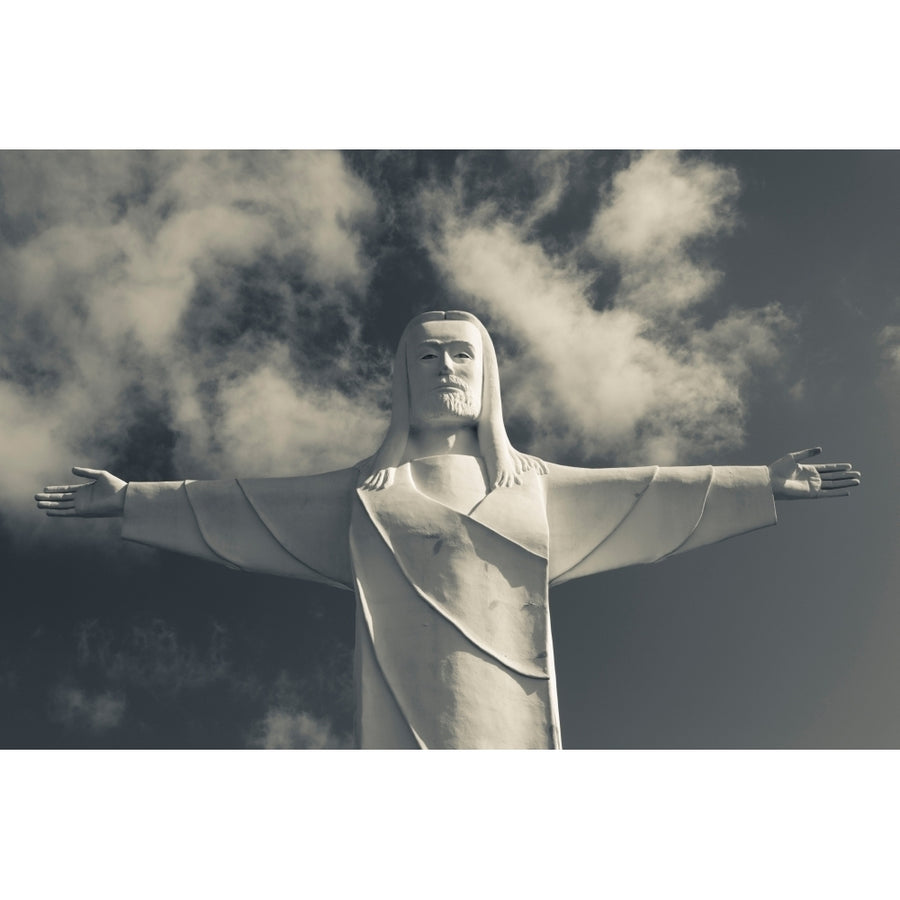 Low angle view of statue of Christ of the Ozarks Eureka Springs Arkansas USA Poster Print Image 1