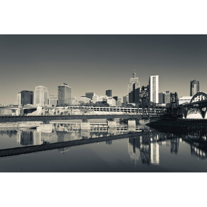 Skyline from Raspberry Island St Paul Minneapolis Minnesota USA Poster Print Image 2