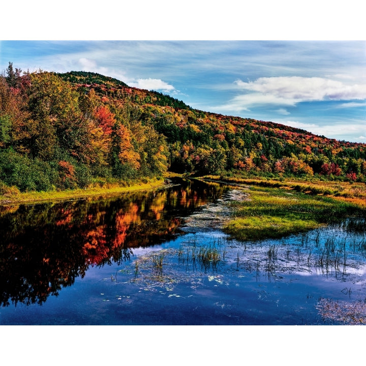 View of small lake north of Saranac Lake Adirondack Mountains York State USA Print by Panoramic Images Image 1