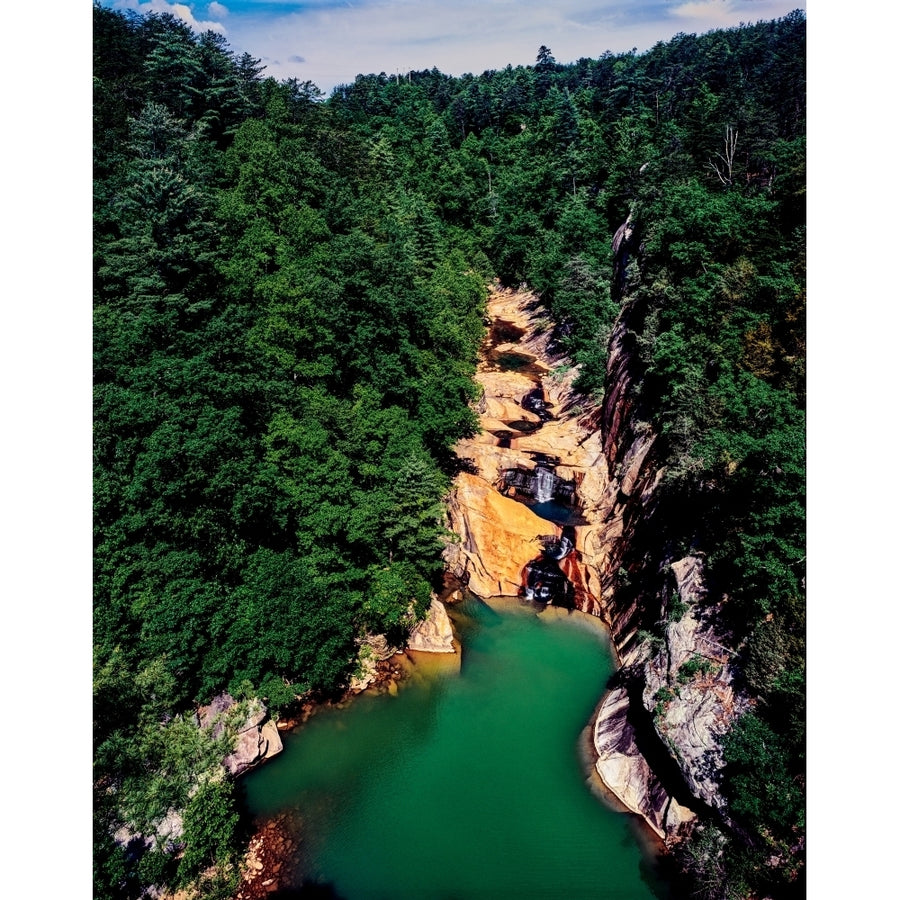 High angle view of the Tallulah Gorge Tallulah River Tallulah Gorge State Park North Georgia Mountains Georgia USA Image 1