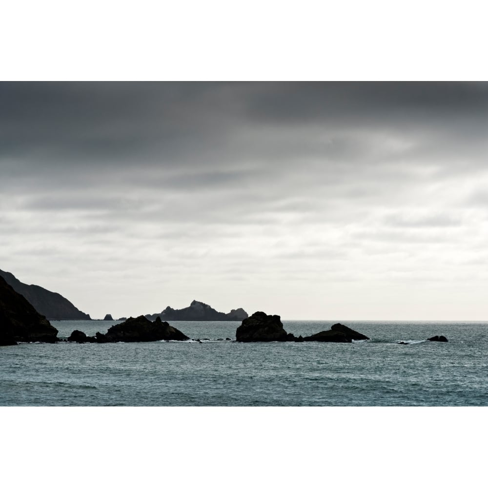 Rock formations in the Pacific ocean Pacifica San Mateo County California USA Poster Print Image 1