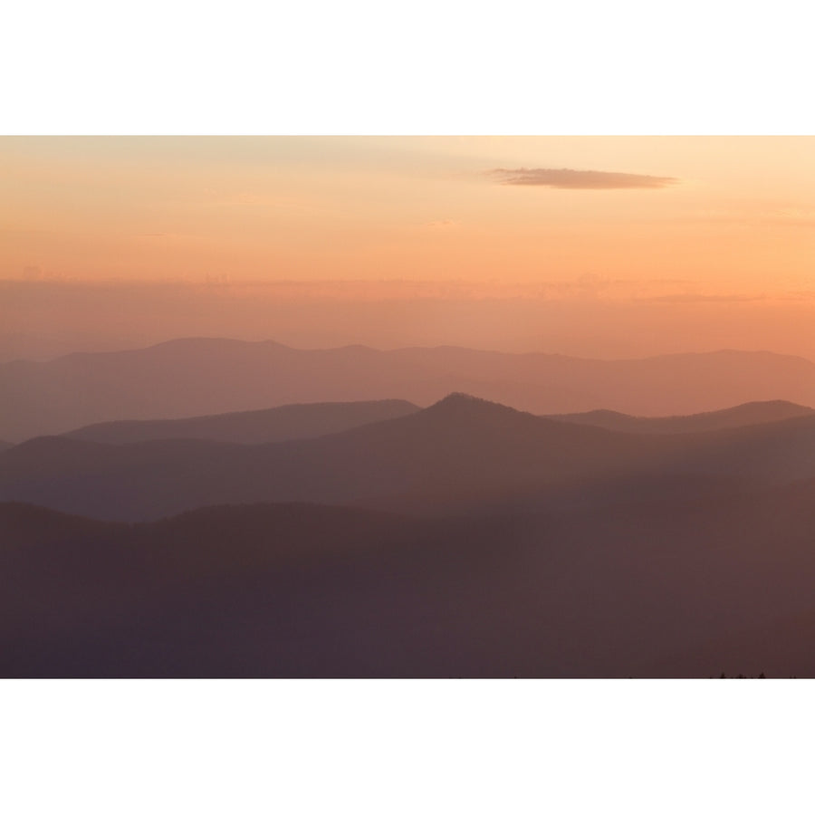 View of sunset at Clingmans Dome Great Smoky Mountains National Park Tennessee USA Poster Print Image 1