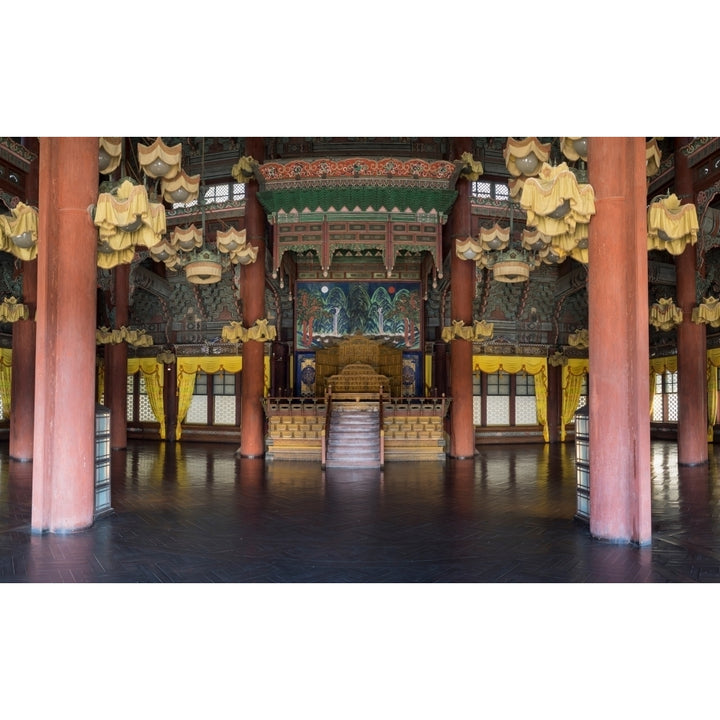 Royal throne in Injeongjeon Hall Changdeokgung Palace Seoul South Korea Poster Print Image 2