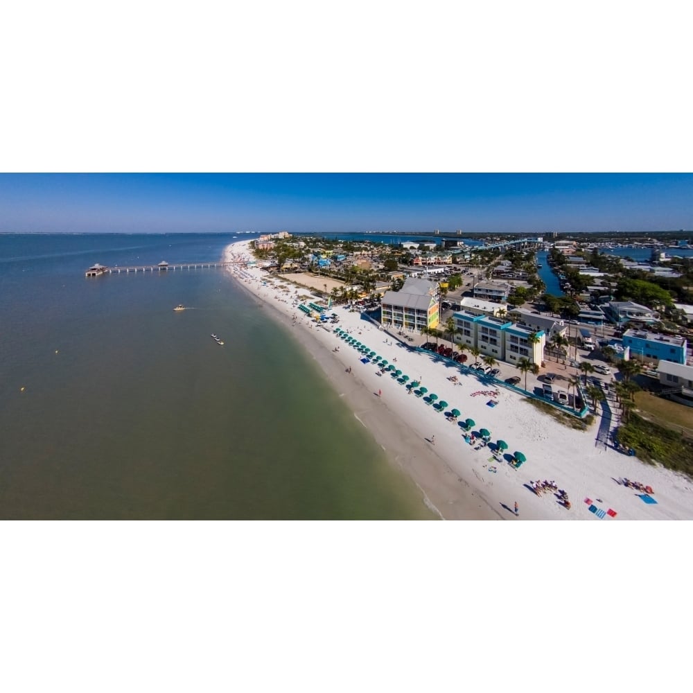 Aerial view of Fort Myers Beach Estero Island Lee County Florida USA Poster Print by Panoramic Images Image 1