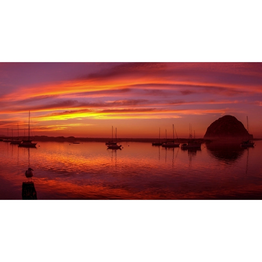 Scenic view of the Morro Bay at dusk San Luis Obispo County California USA Poster Print by Panoramic Images Image 1