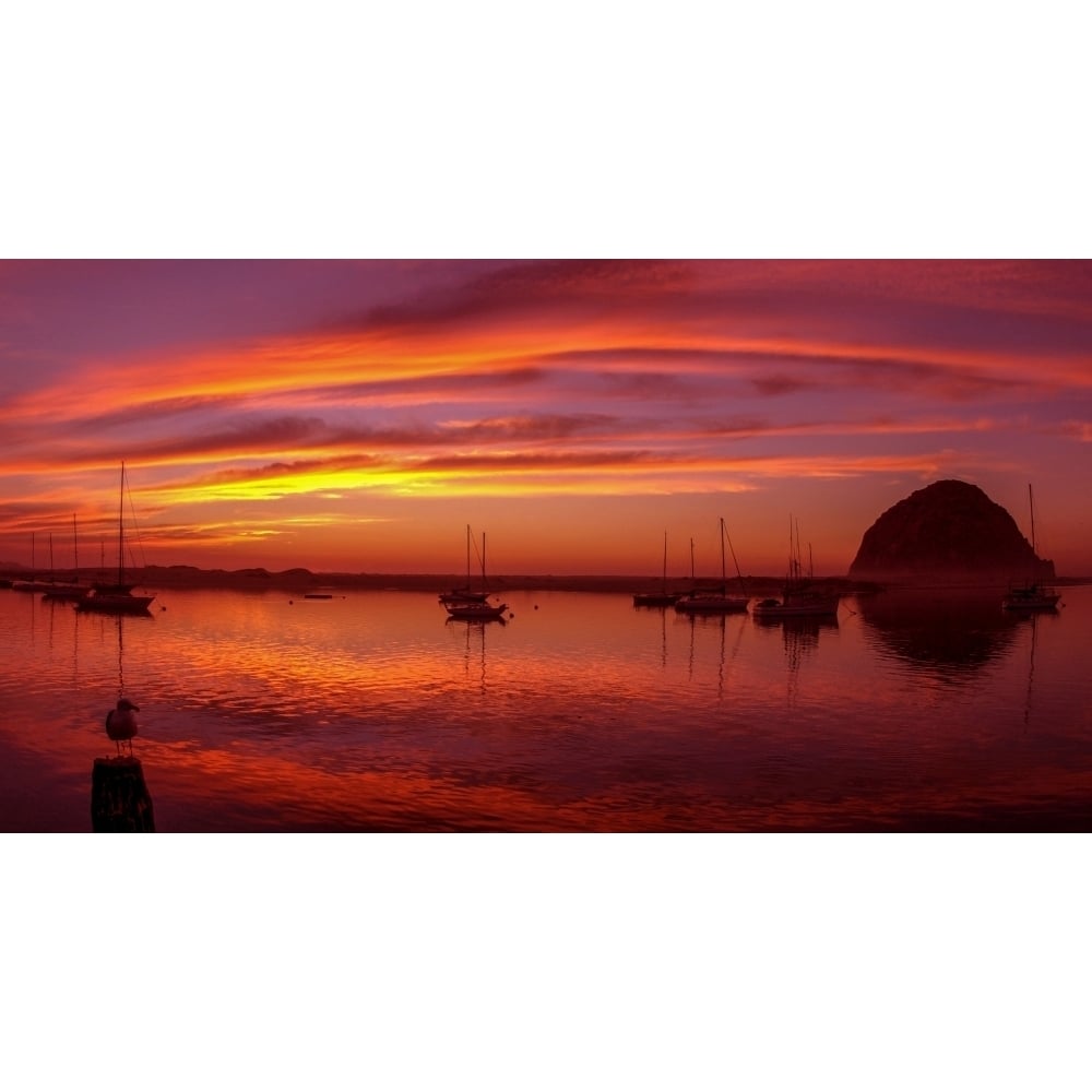 Scenic view of the Morro Bay at dusk San Luis Obispo County California USA Poster Print by Panoramic Images Image 1