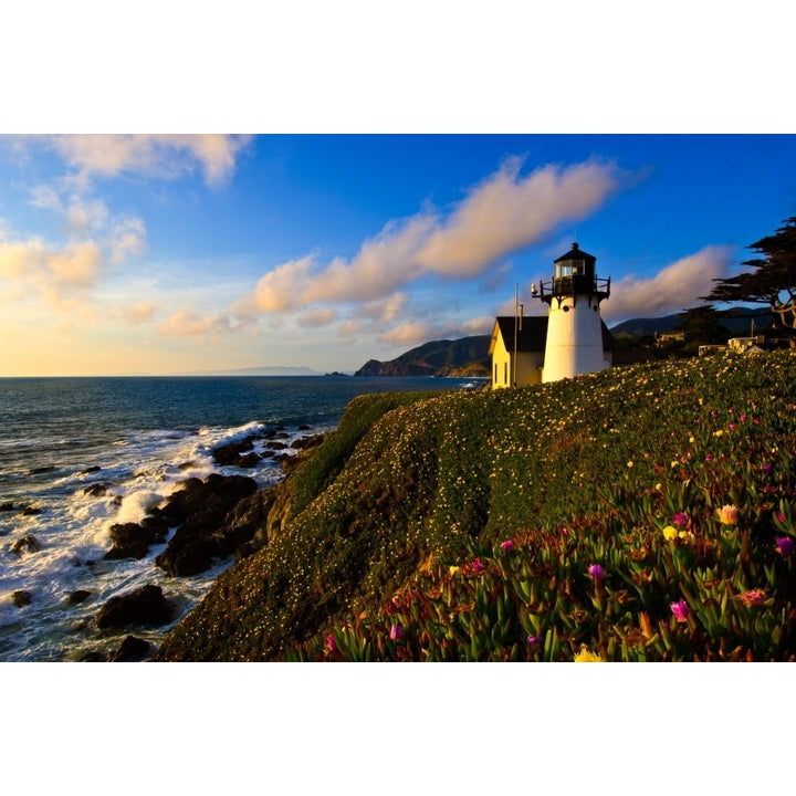 Point Montara Lighthouse at coast Montara San Mateo County California USA Poster Print by Panoramic Images Image 1