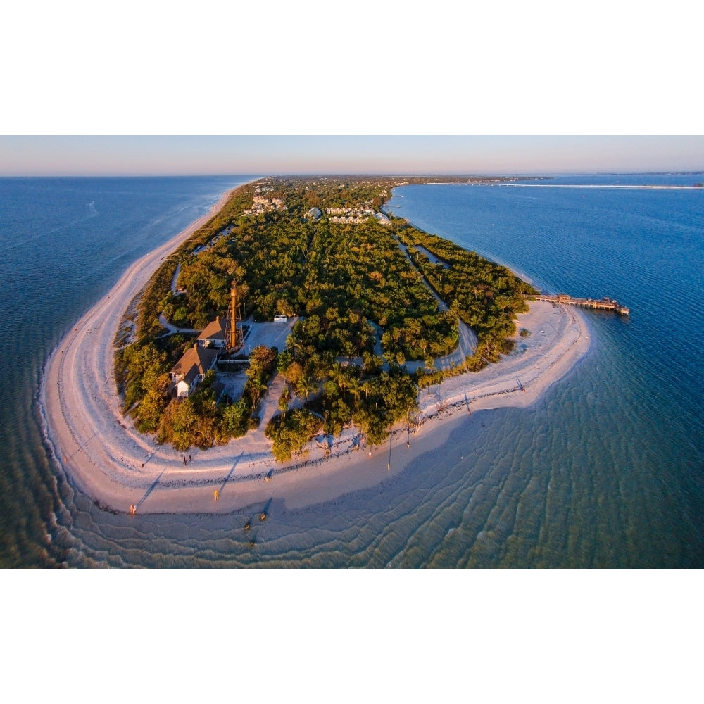 Aerial view of Sanibel Island Lighthouse Sanibel Island Lee County Florida USA Print by Panoramic Images Image 1