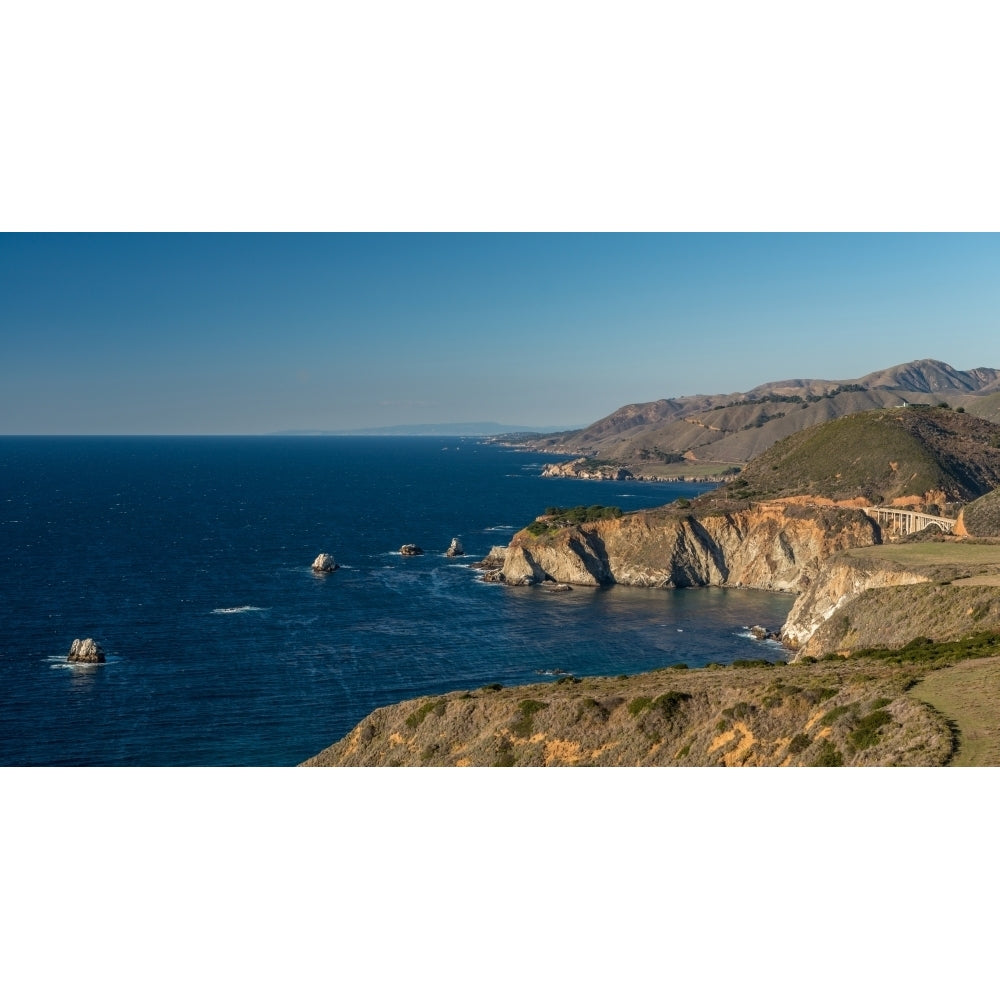 Scenic view of Bixby Creek Bridge at Pacific Coast Big Sur California USA Poster Print by Panoramic Images Image 2