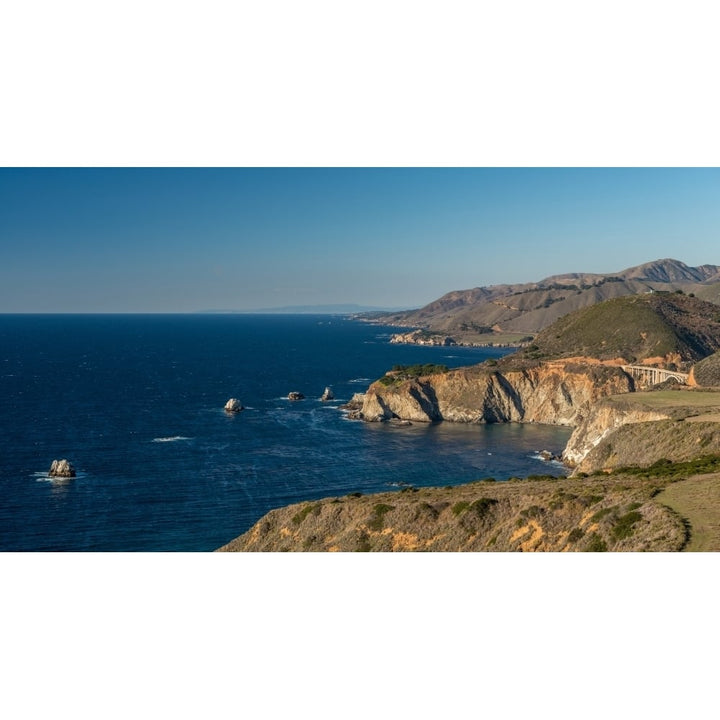 Scenic view of Bixby Creek Bridge at Pacific Coast Big Sur California USA Poster Print by Panoramic Images Image 1