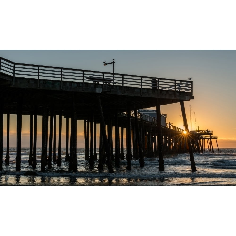 Pismo Beach pier at sunset San Luis Obispo County California USA Poster Print by Panoramic Images Image 2