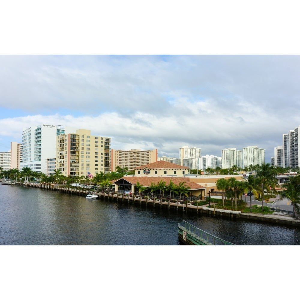 Modern buildings on the Intracoastal Waterway in Fort Lauderdale Broward County Florida USA Print by Panoramic Images Image 1