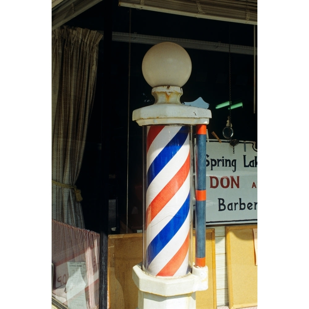 Barber Pole Spring Lake Jersey Usa Poster Print By Vintage Collection Image 1