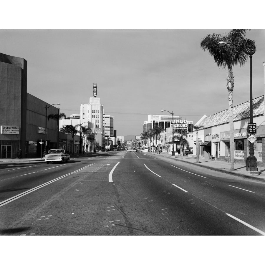 1960s Street Scene West Wilshire Blvd Los Angeles California Usa Poster Print By Vintage Collection Image 1