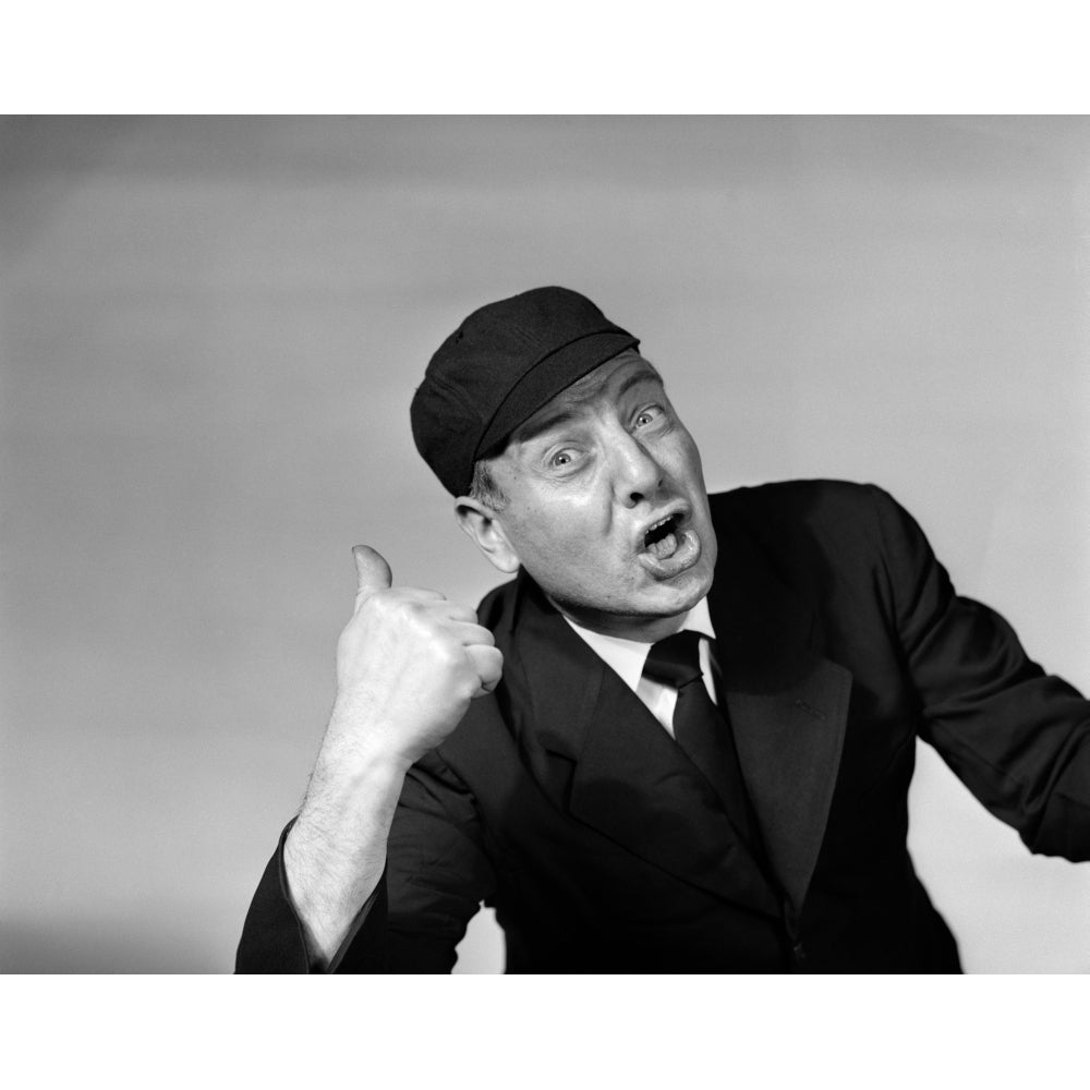 1950s Baseball Umpire Looking At Camera Crying YouRe Out Making Out Hand Signal Gesture Print By Vintage Collection Image 1