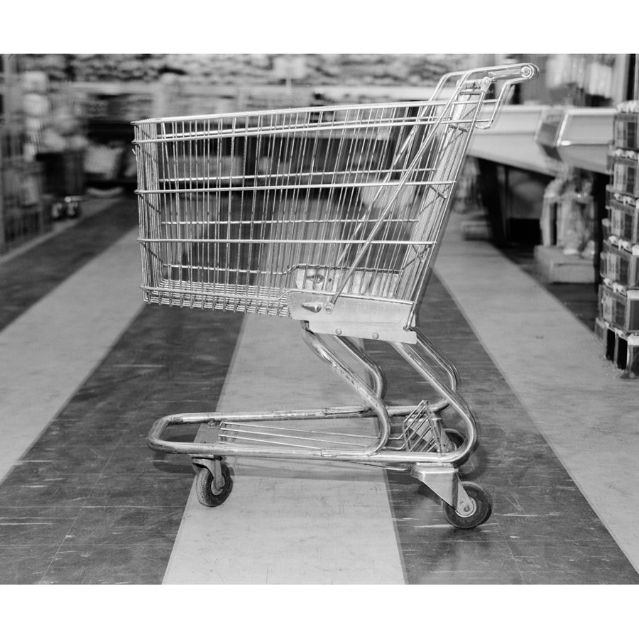 1960s Empty Shopping Cart In Supermarket Grocery Store Poster Print By Vintage Collection Image 1