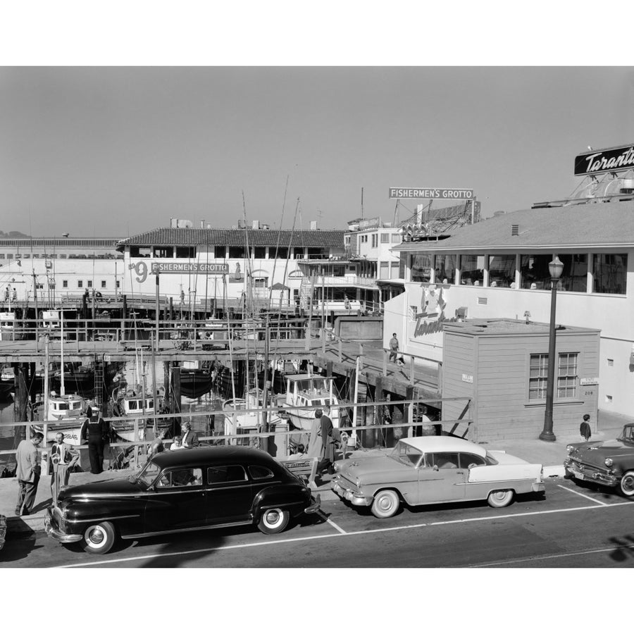 1950s-1960s FishermanS Wharf San Francisco Ca Usa Poster Print By Vintage Collection Image 1