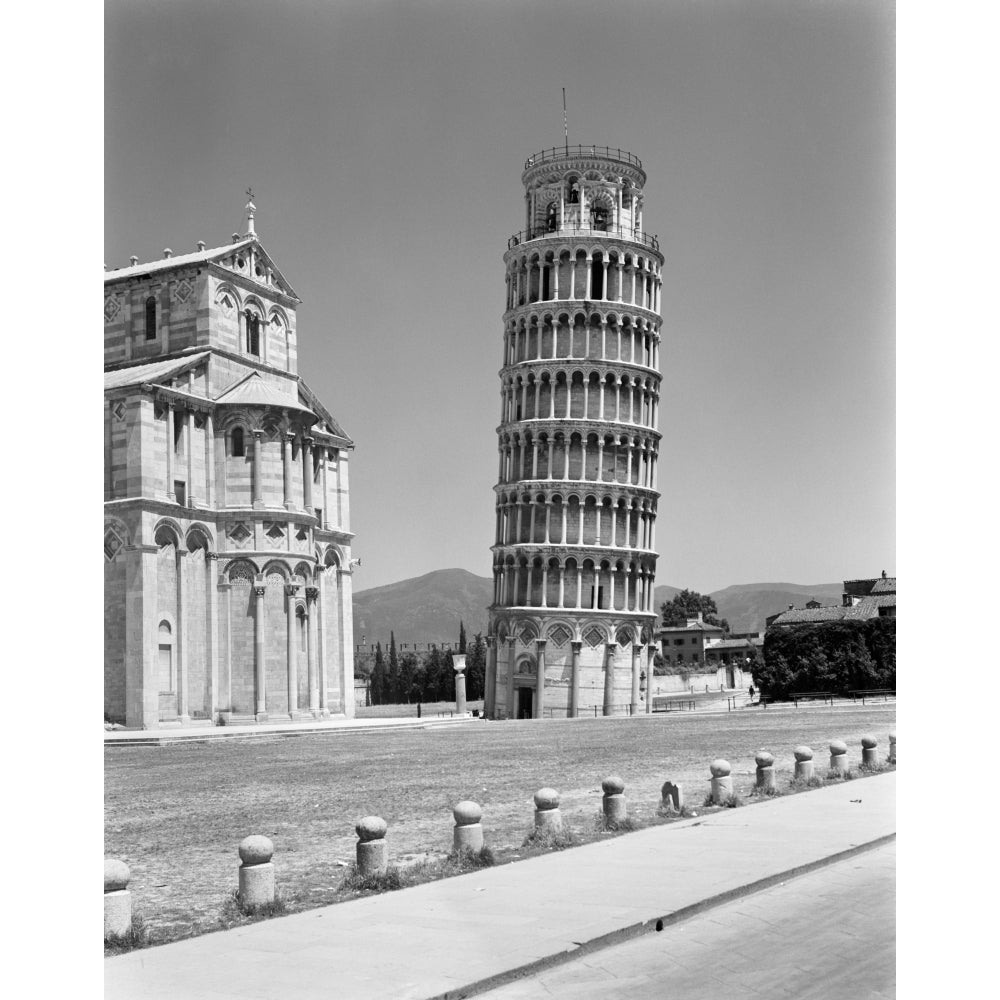 1940s Leaning Tower Pisa Tuscany Italy Poster Print By Vintage Collection Image 1