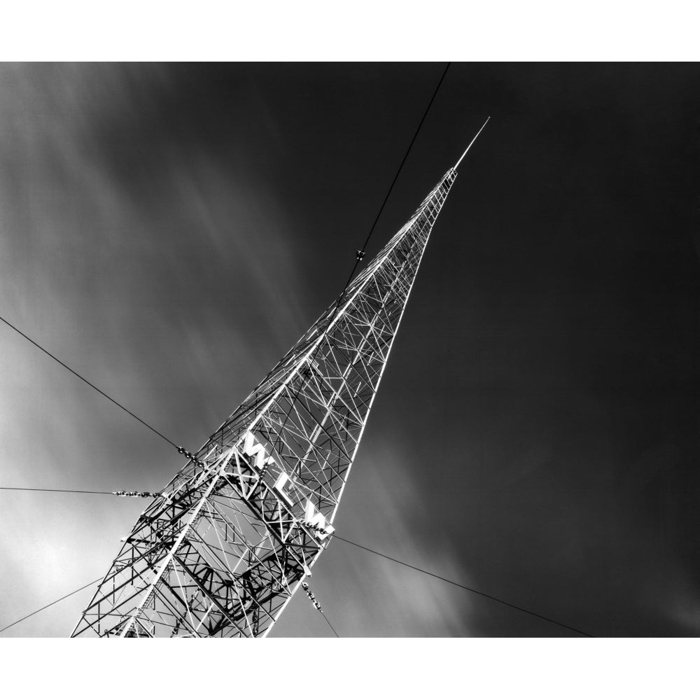 1930s Wlw Radio Aerial Antenna Cincinnati Ohio Usa Poster Print By Vintage Collection Image 1