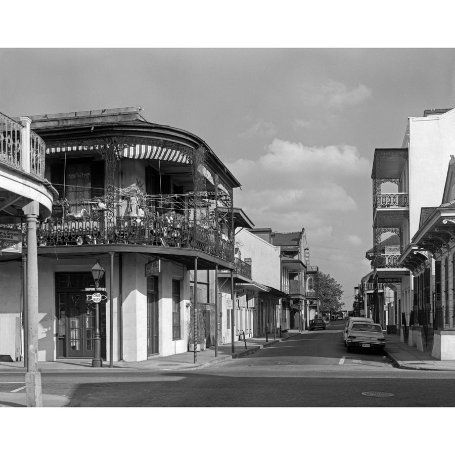 1960s Street Scene French Quarter Orleans Louisiana Usa Poster Print By Vintage Collection Image 1