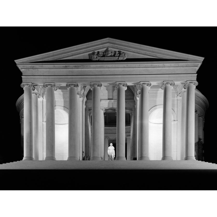 1960s Thomas Jefferson Memorial Lit Up At Night Poster Print By Vintage Collection Image 1