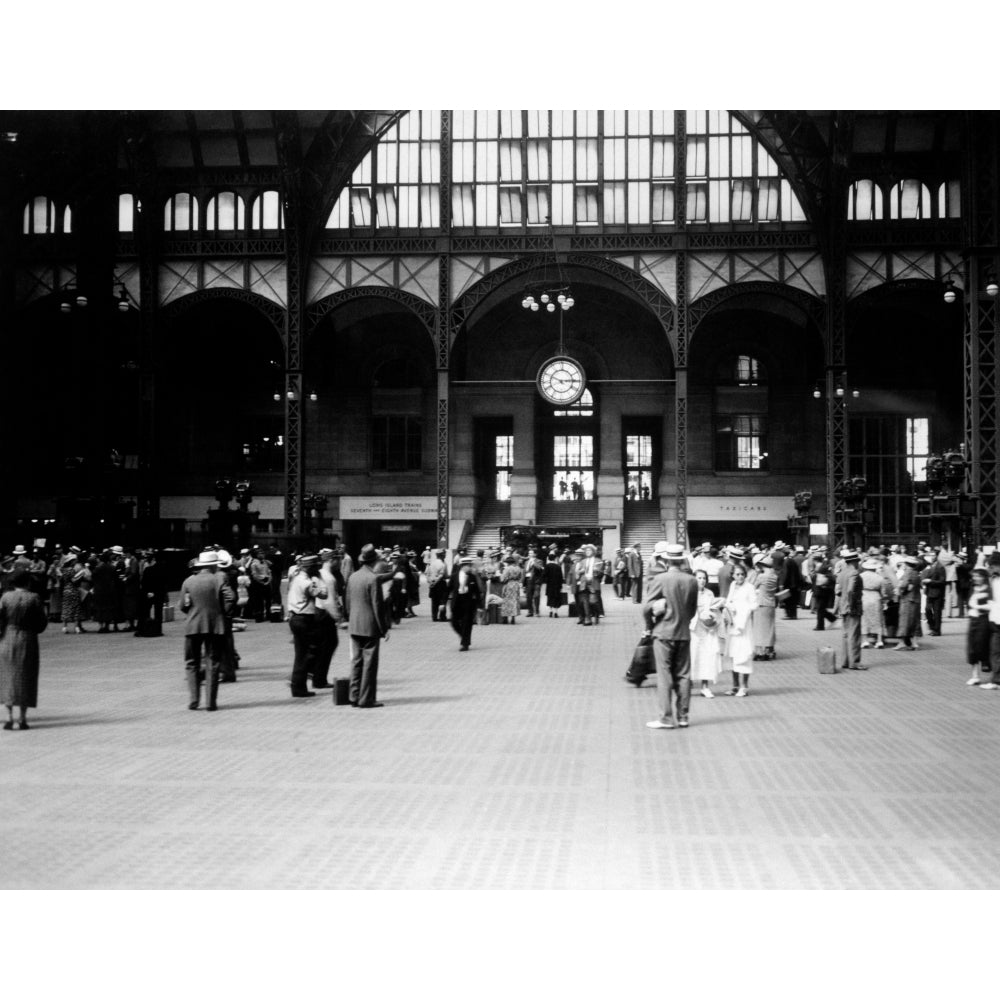 1930s Pennsylvania Penn Station York City Railroad Station People Passengers Travelers Transportation Print By Image 1