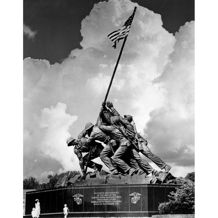 1950s Usmc War Memorial Iwo Jima 1945 Washington Dc Usa Poster Print By Vintage Collection Image 1