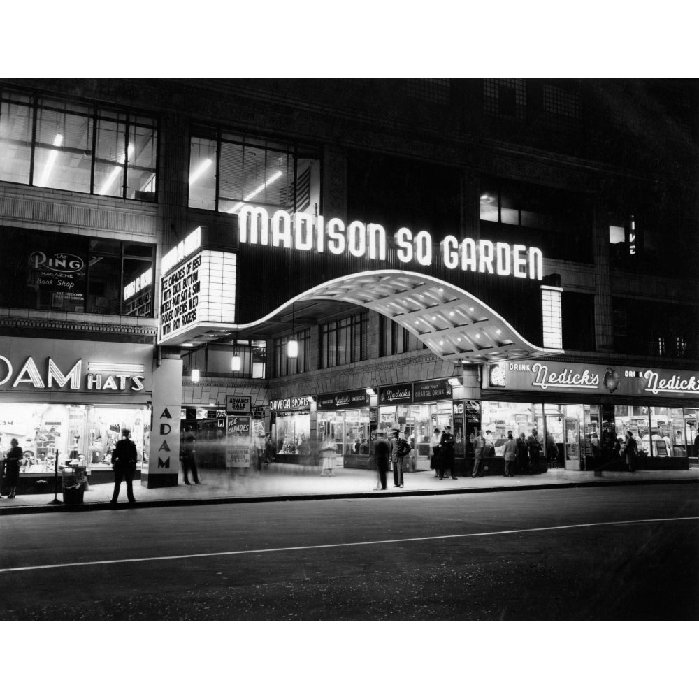 1950s Madison Square Garden Marquee Night West 49Th Street Billing Ice Capades Of 1953 Building Demolished 1968 Nyc Ny Image 1