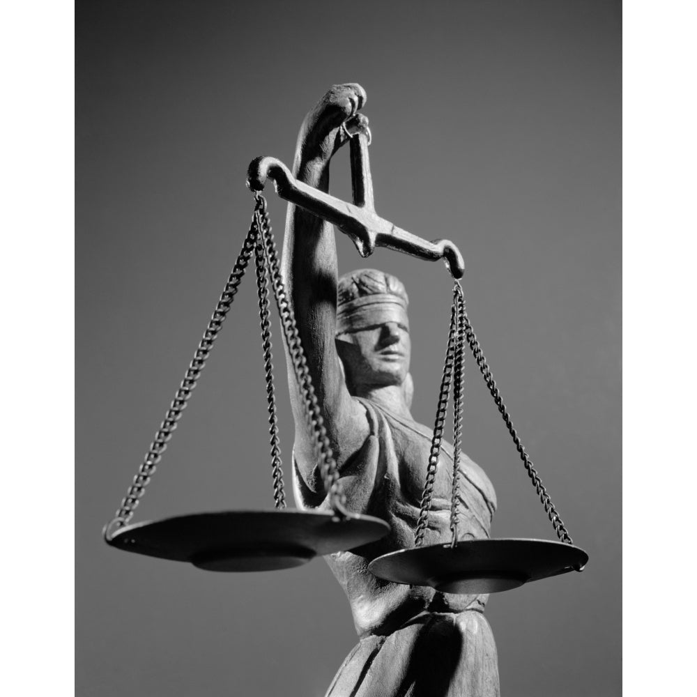 1970s Statue Of Blind Justice Holding Scales Poster Print By Vintage Collection Image 1