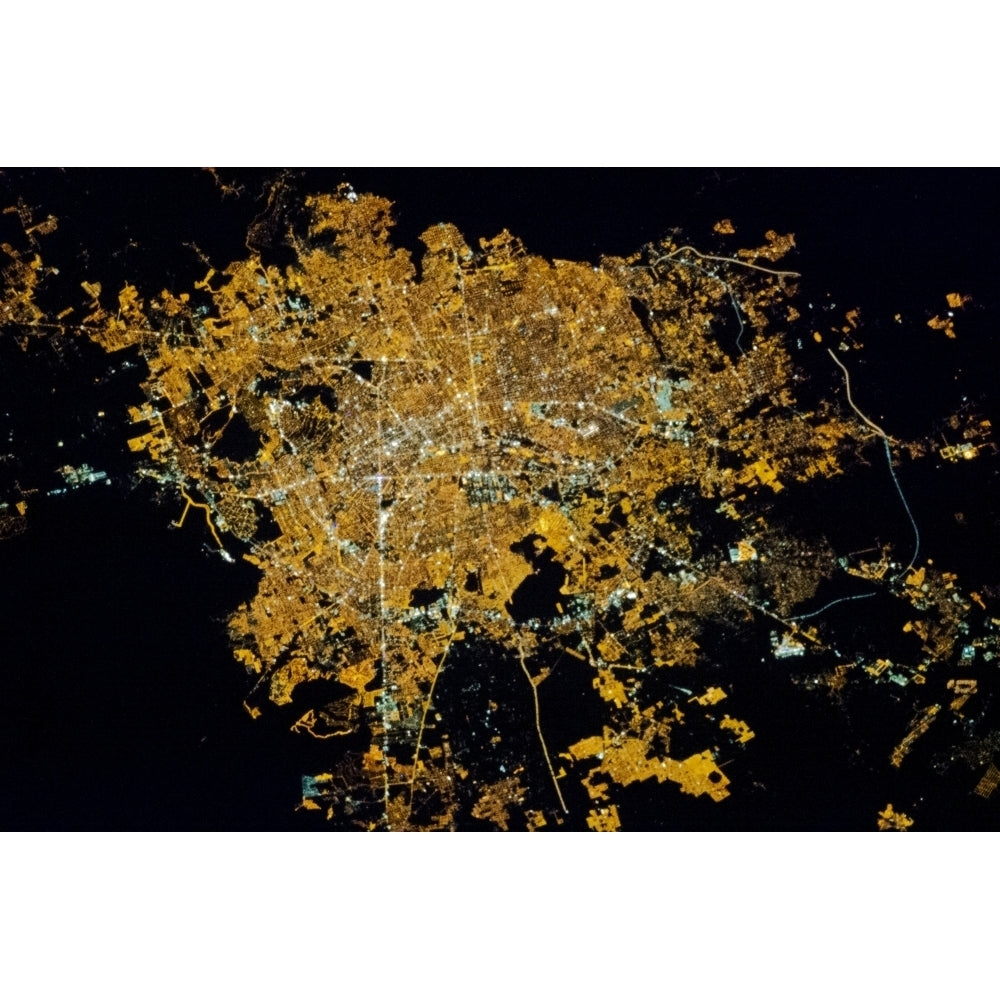 Night time satellite image of Guadalajara Jalisco Mexico Poster Print by Panoramic Images Image 2